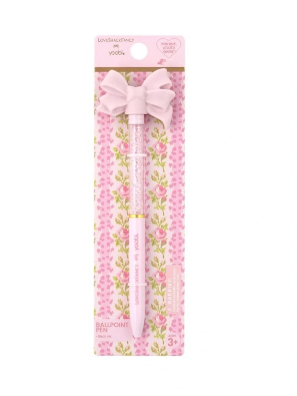 LoveShackFancy × Target - Yoobi Everblooming Rosettes Novelty Pen Pink